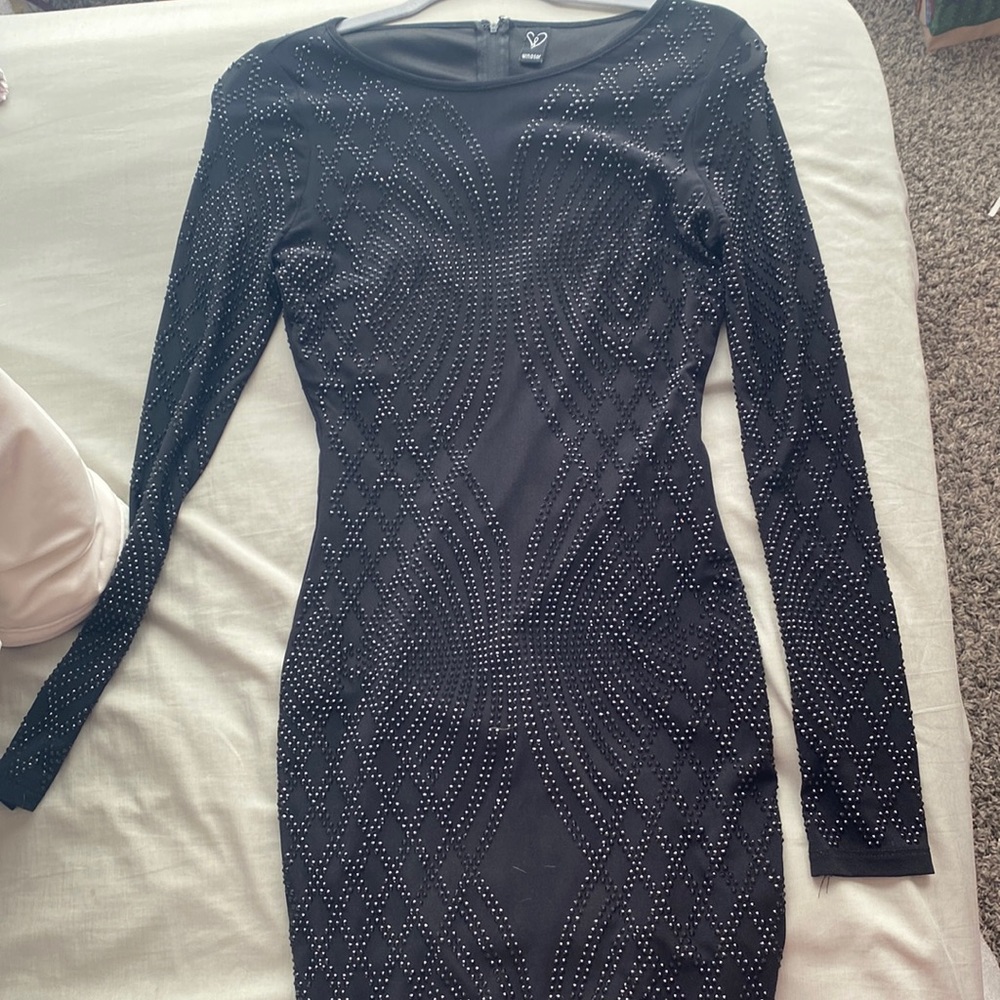 Windsor Long Sleeve Black Bodycon Dress